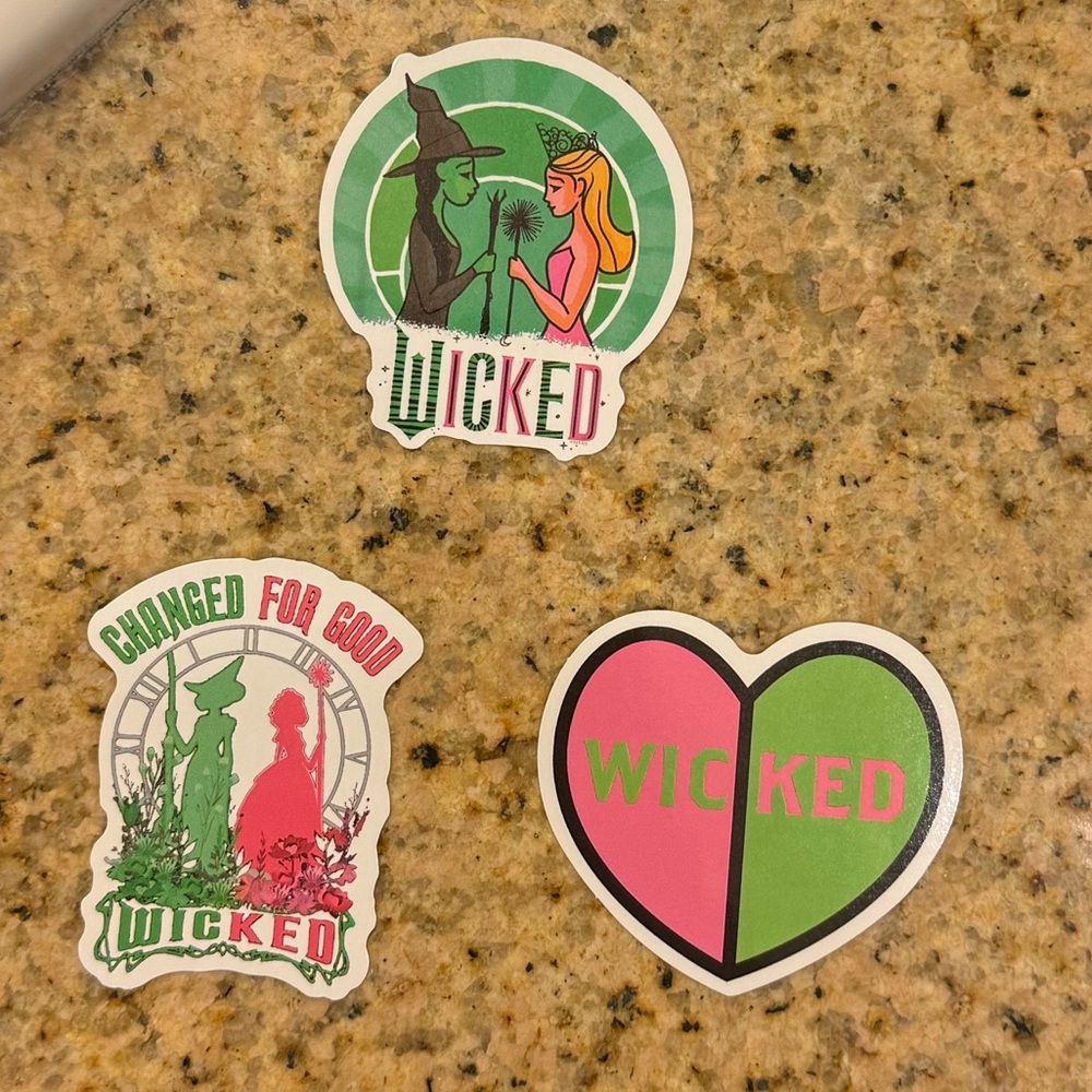 12 count - Wicked Themed Stickers Set